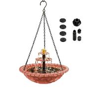 Fontaine pour oiseaux de jardin à cascade décorative résistante aux agents | Fontaine de jardin à énergie solaire pour ameublement jardin, terrasse, porche, bassin