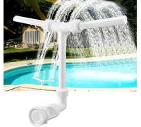 Fontaine pour piscine - Cascade double - Buses réglables 360° - Compatible 1,5''/2,2'' - Montage sans électricité