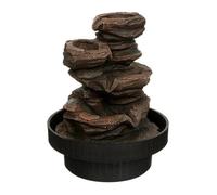 Atmosphera – Fontaine Sharmila en résine, noir, H22,5 cm