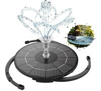 Fontaine Solaire 3.5W avec 12 Buses Pompe Solaire Bassin Exterieur pour Bain d'oiseaux Aquarium Etang Jardin Fontaine（3.5W）