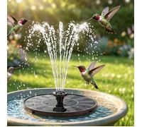 Fontaine Solaire AISITIN, Panneau Silicium Monocristallin, 6 Buses, Décor Jardin, Bain d’Oiseaux, Installation Facile-1.5W