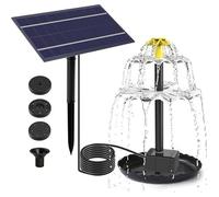 Fontaine Solaire - AUTREMENT - Jardin - 2.5W - Noir - Cascade