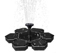 Fontaine solaire avec 4 buses, panneau de 205 mm pour bassin de jardin, pompe à eau 7 V 1,4 W, hauteur de pulvérisation de 30 à 60 cm, décoration paysagère extérieure à faire soi-même