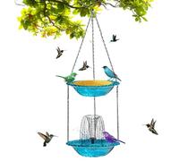 Fontaine solaire avec bain - Arroseur résistant aux intempéries avec plateau pour nourriture, fontaine à eau solaire - pour piscine, jardin, terrasse, cour, balcon, décoration