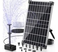 Fontaine solaire de 12 W avec batterie de 4200 mAh, fonctionnement de jour comme de nuit