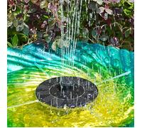 Fontaine solaire de jardin - PZCC - Modèle standard - 6 buses interchangeables - 4 tiges de fixation - Panneau PET vert