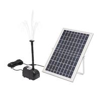 Fontaine solaire d'extérieur - Pompe à eau solaire avec long câble - 10 W - Fontaine solaire pour jardin, bain d'oiseaux, étang