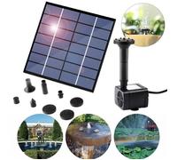 Fontaine Solaire Extérieur Flottante 1.4W, Pompe Bassin Solaire avec Batterie et 5 Buses, pour Bain d'oiseaux Aquarium Jardin LBQ75