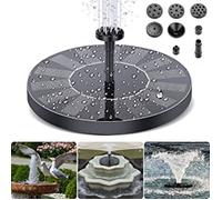 Fontaine Solaire Extérieur Flottante - Avec 4 Buses - Noir