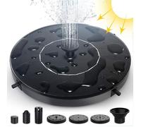 Fontaine Solaire Extérieur - Pompe à Eau 1.4W - 7 Styles de Fontaine - Noir