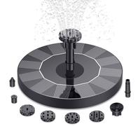 Fontaine Solaire Exterieure de Jardin, Fontaine Exterieure de Jardin avec 6 Buses, Pompe Solaire Bassin Exterieur