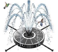 Fontaine Solaire Extérieure Flottante,3.5W Pompe pour Bassin Jardin 2026 Améliorée,3 Hauteurs de Jet,Fontaine Solaire avec 8 Buses
