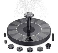 Fontaine Solaire Extrieur Flottante Pompe Solaire d\'tang 6 Buses, Fontaine Solaire pour Jardins, Bains d\'oiseaux, Etangs