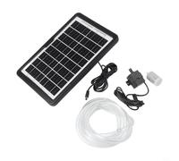 Fontaine solaire flottante 240L/H Oxygénateur - Fontaine de jardin silencieuse avec tube pour étangs et aquariums - Panneau 10 W (9 V 6 W)