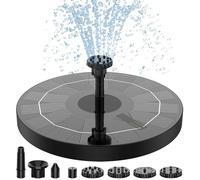 Fontaine solaire flottante d'extérieur 2,5 W, pompe solaire pour étang avec 6 buses, pour bain d'oiseaux, aquarium, fontaine de