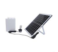 Fontaine solaire haute puissance 9 V avec moteur en cuivre et 5 vitesses pour la circulation de l'eau de jardin et rocaille artificielle d'extérieur (9 V, 10 W, 5200 mAH)