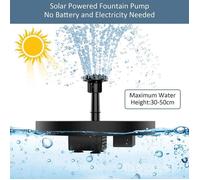Fontaine solaire multifonctionnelle pour piscine extérieure - EXBON - M1L - 6 buses différentes - Noir