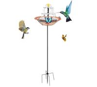 Fontaine Solaire pour Bain d'Oiseaux Abreuvoir pour Merle Bleu | pour Colibris de Jardin Pour Jardiniers Amoureux de la Nature, Terrasse, Jardin, Cour, Pelouse, Parc, École