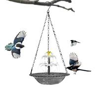 Fontaine solaire pour bain d'oiseaux Cascade esthétique avec crochet de