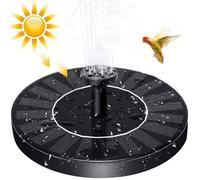 Fontaine solaire pour bain d'oiseaux, fontaine à eau solaire avec buses multiples, pompe à eau solaire 1.4 W, convient pour jardin