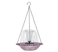 Fontaine solaire pour salle de bain artistique qui capture la lumière du | Mangeoire pour fontaine et abreuvoir pour colibris, perroquets, perruches