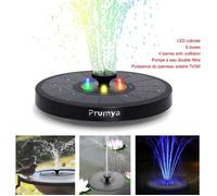 Fontaine Solaire PRUMYA 3W LED étanche pour Bassin/Piscine/Jardin - Coloré