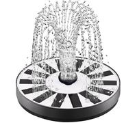 Fontaine solaire verre 3.5W, flottante, 8 buses, pour bain d’oiseaux, aquarium, étang, piscine, patio, jardin