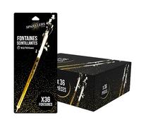 Fontaines à Gateaux Scintillantes XXL 24cm - Lot de 36 - durée 90/100 Secondes pour Gateaux et Bouteilles de Champagne, Bougie Lumineuse d'ambiance pour Anniversaire - Catégorie F1