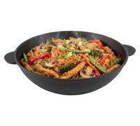 Fonte Wok 30 cm Asia Wok Poêle à frire 4,7L Stir-Fry Poêle en fonte à induction Four Cast Iron