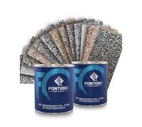 Fonteino Moquette de pierre - Granulat de marbre + liant époxy - Revetement de sol pour Terrasse, bords de piscine - Blanc 1-4mm - 25KG