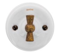 FONTINI GARBY VV Porcelaine Blc Manette Bois Hêtre Saillie FONTINI