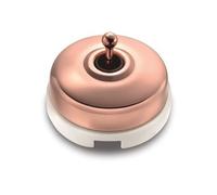 Fontini - Interrupteur va-et-vient Dimbler blanc et cuivre Ã64,5 mm - Blanc