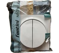 FONTINI - Neo Evo Interrupteur Double Va et Vient Saillie Blanc