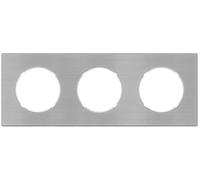 FONTINI - Plaque triple METALLISE GRIS DOM