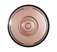 Fontini Poussoir en porcellaine noire carcasse et bouton cuivre brillant Dimbler