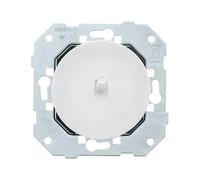 FONTINI - Va et vient blanc - manette blanc glossy DOM + plaque simple gris
