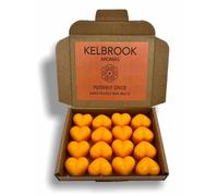 Fontions de cire - Épice de citrouille | Lot de 16 | Parfum intense | Fabriqué au Royaume-Uni | Sans plastique | Épice de citrouille végétalienne Kelbrook Aromas
