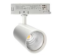 FOOC Projecteur sur rail LED 30 Watt 3 phases 4 fils rotatif et pivotant 4000K 2800lm Plafonnier en aluminium pour système de rail d'éclairage intérieur