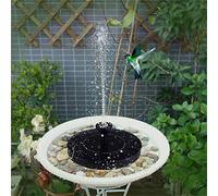 FOOSKOO Solar Fontaine Solaire Pompe Fontaine à Eau Solaire Pompe Ronde Ronde Fontaine Flottante Solaire Piscine extérieure Fontaine à rocaille