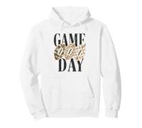 Football Game Day Camo Leopard Plaid Motif Neutre Sweat à Capuche