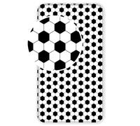 Football Housse De Couette Simple 100% Coton Literie Enfant Noir Et Blanc