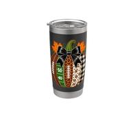 Football Inspired Fall Pumpkin Leopard Autumn Sports Funny Gobelet isotherme en acier inoxydable double paroi