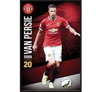 Football - Poster - Manchester United - Van Persie 14/15 + cadre interchangeable, Shinsuke® Maxi plastique noir, vitre acrylique