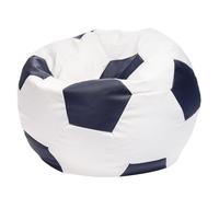 Football Pouf M en Simili Cuir, Pouf Fauteuil Gaming Enfant, 65x45cm, Bleu - Ecopuf