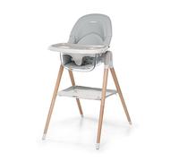 Chaise haute et chaise pour bébé Foppapedretti Bonito 2 en 1, de 6 mois à 6 ans, assise ergonomique et réglable, double plateau, rembourrage amovible, gris