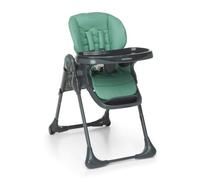 Foppapedretti Chaise haute Gourmand, enfant de 6 mois à 3 ans (jusqu'à 15 Kg), légère et compacte, rembourrage amovible et lavable, pliable multiposition, panier porte-objets, vert