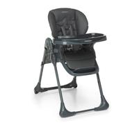 Foppapedretti Chaise haute Gourmand, enfants de 6 mois à 3 ans (jusqu'à 15 Kg), légère et compacte, rembourrage amovible et lavable, inclinable multiposition, panier à objets graphite