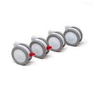 Foppapedretti Foppapedretti Lot de 4 roulettes en nylon caoutchouté pour transat et baignoire Blanc/gris