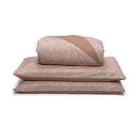 Foppapedretti Notte & Nature Housse de Couette pour lit Double avec 2 taies d'oreiller ; Vague de pêche 100% cotonPercale Fabriqué en Italie