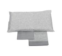 Foppapedretti Notte & Nature Parure de lit Simple 1P, Drap Plat, Drap-Housse et taie d'oreiller ; Wave Pearl 100% Coton, fabriquée en Italie